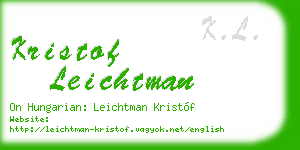 kristof leichtman business card