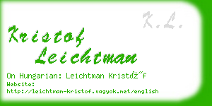 kristof leichtman business card